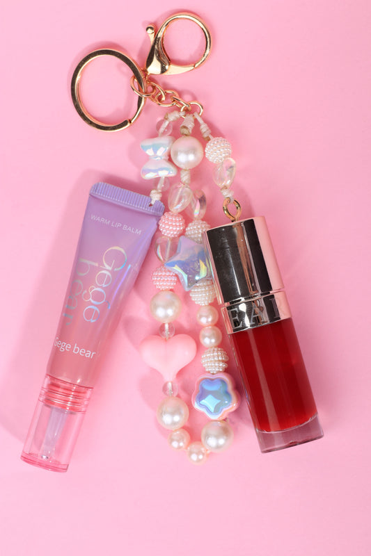 💖 LLAVERO DUO GEGE BEAR – LIP GLOSS + LIP BALM MAGICO 💖